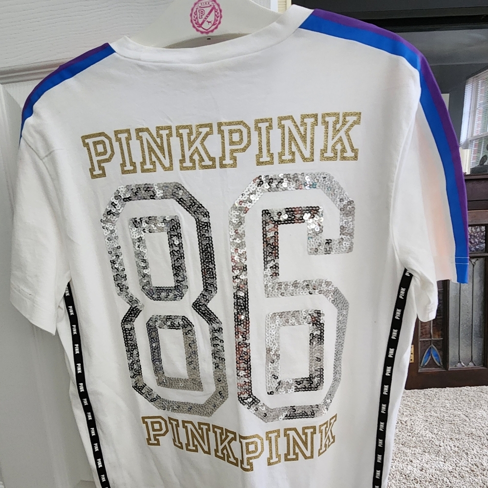 Victoria Secret Pink rainbow shirt and leggings. XS will fit bigger